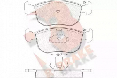 R BRAKE rb1151 -  Комплект тормозных колодок, дисковый тормоз